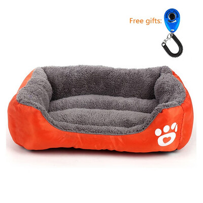 

6 Colors Paw Pet Sofa Dog Beds Waterproof Bottom Soft Fleece Warm Cat Bed House Nest Dog Baskets Fall&Winter Warm Kennel For C