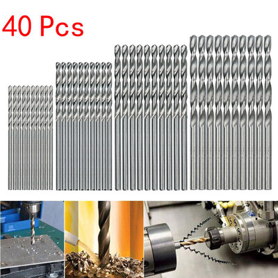 

Siaonvr 40 Pcs Mini Drill HSS Bit 05mm-20mm Straight Shank PCB Twist Drill Bits Set