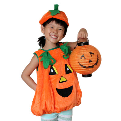

〖Follure〗Childrens Halloween Children Clothes Clothing Pumpkin Hat Pumpkin Modeling