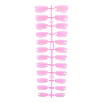 

24pcs False Nails Full Cover Fake Nails ABS Artificial Tips Nail Art Decor