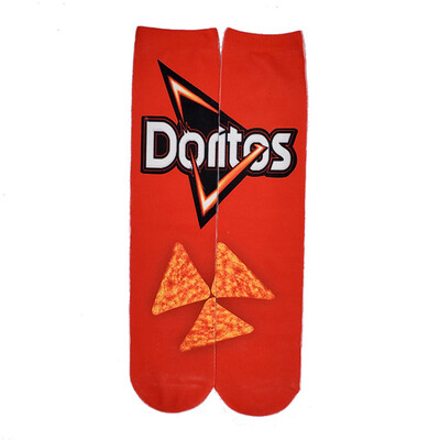 

Art Socks Women Potato Chips 3D Digital Printing Socks Puffed Food Snack High Stockings Cotton Art Long Socks For Men 40Cm