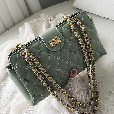 

2019 new womens bag rhomboid chain bag single shoulder slant bag envelope bag hand bag