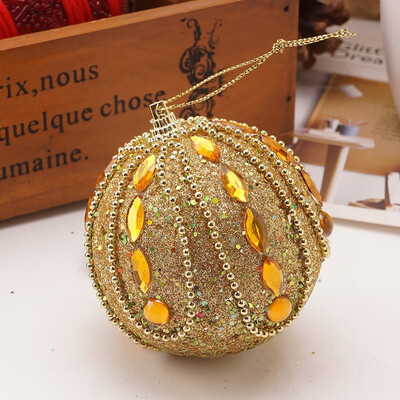 

Gobestart Christmas Rhinestone Glitter Baubles Ball Xmas Tree Ornament Decoration 8CM