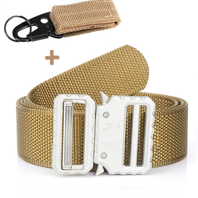 

Luxury Mens Tactical Belt For Jeans Pants Military Nylon Belt Metal Buckle Outdoor Training Belts High Quality Canvas Strap Gift
