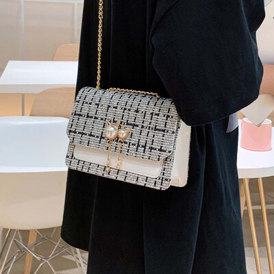 

Womens bag 2019 new tide wild hair woolen chain bag net red packet summer small fresh ins messenger bag