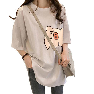 

Fashion Women T-Shirts Cartoon Print Short Sleeve Summer Korean Loose Tops