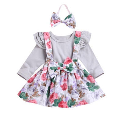 

Hot Infant Newborn Baby Girls Floral Clothes Sets Rompers Playsuit Dresses Outfit