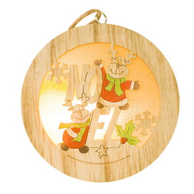 

Toponeto LED Wood Light Chrismas Xmas Tree Hanging Ornament Garden Party Decor