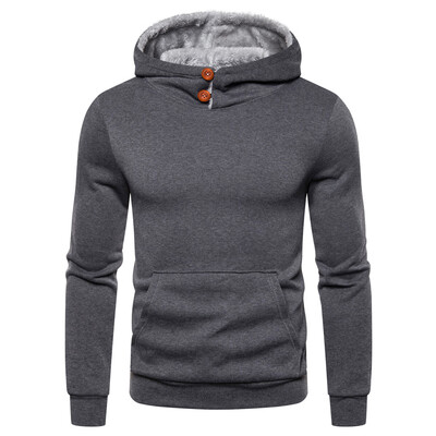 

Men Casual Loose Sweater Sports Hoodies Coat Long Sleeve Button Warm Pullover