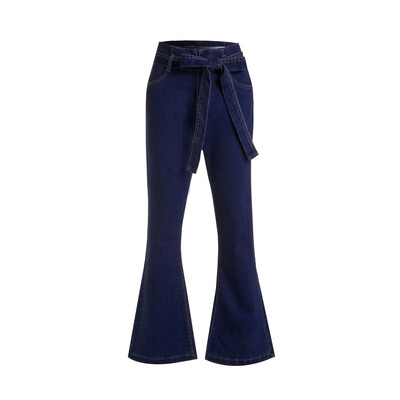 

〖Follure〗Fashion Womens Large Size Lacing Jeans High Waist Stretch Slim Sexy Flare Pants