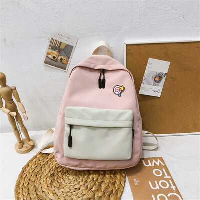 

Ins style schoolbag female Korean version of high school backpack college students feel old girl little fresh Japanese school doub