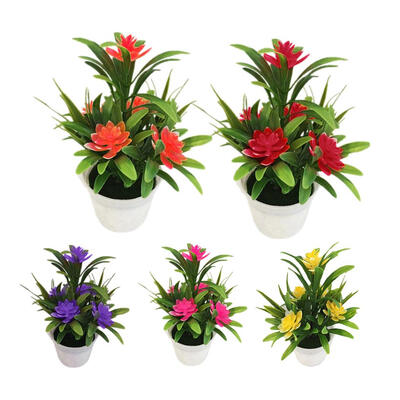 

Artificial Fake Lotus Flower Potted Plant Bonsai Wedding Party Garden Home Decor