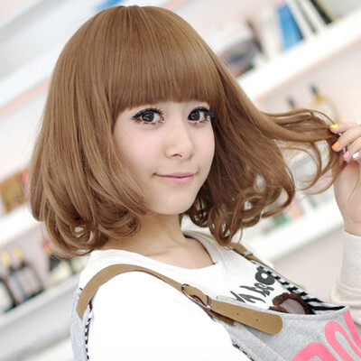 

〖Follure〗Women BOBO Short Straight Synthetic Wig Full Wig Fashion Brown Wig