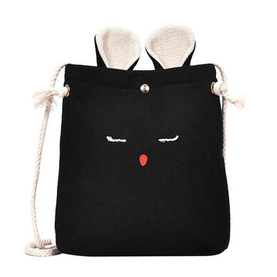 

Cute Women Rabbit Shape Cotton Linen Small Shoulder Bag Crossbody Bag