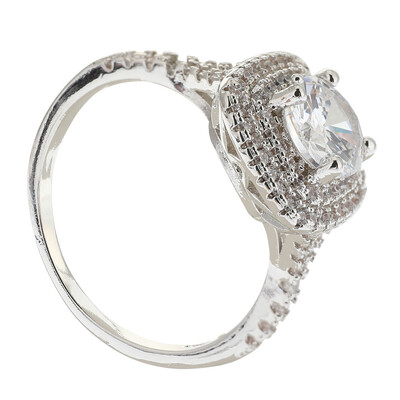 

Romantic Wedding Ring Cubic Zirconia Sterling Silver Rings for Women Men Fashion Jewelry