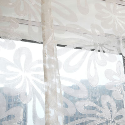 

Kitchen Short Curtains Jacquard Roman Blinds Floral Panel Tulle Window Treatment Door Curtains Home Decor