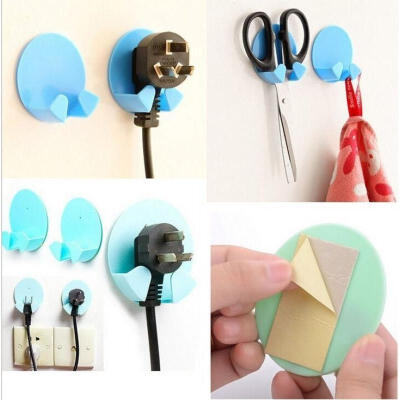 

Pretty Plastic Power Wire Storage Socket Rack Wall Plug Hook Hang Sticky Bracket