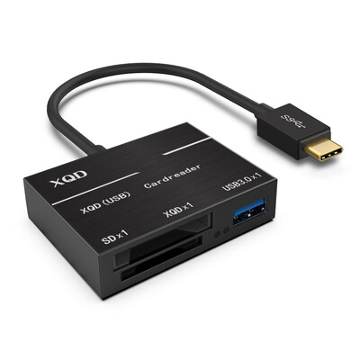 

Type-c to XQDSD Card High Speed Card Reader USB30HUB Compatible with USB3020 Silvery