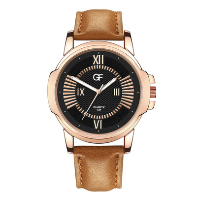 

Gobestart Hot Man Leather Watch Whatever Late Anyway Letter Watches New Pointer glow