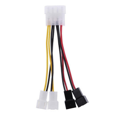 

1pcs 4-Pin Molex to 3-Pin fan Power Cable Adapter Connector 12v2 5v2