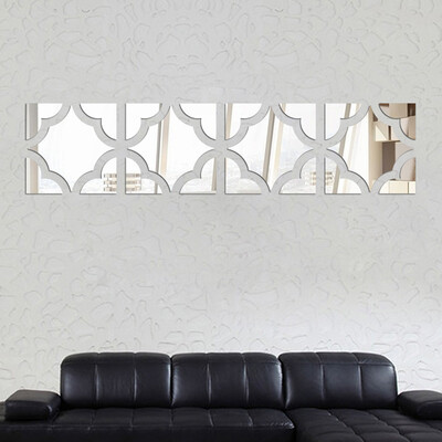 

〖Follure〗20pcs Acrylic Mirror Wall Sticker Removable Decal Home Vinyl Mural Decor Gold