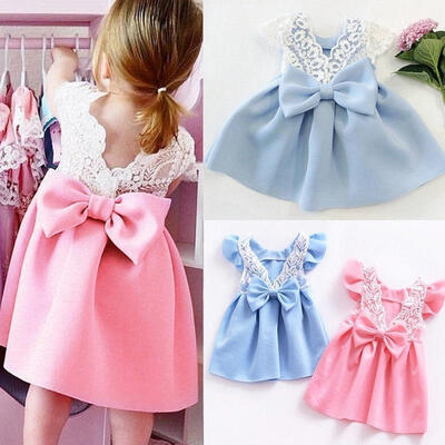 

Lace Toddler Baby Kids Girls Summer Dresses Ball Gown Party Dress Sundress Skirt