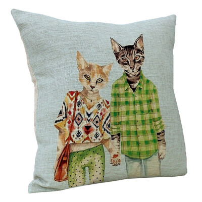 

〖Follure〗Cute Cat Sofa Bed Home Decoration Festival Pillow Case Cushion Cover