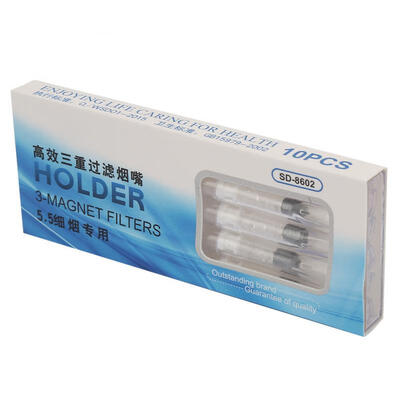 

Greensen 10PCS 55mm Disposable Smoke Core Filter Tips Double Hole Filter Cigarette Holder