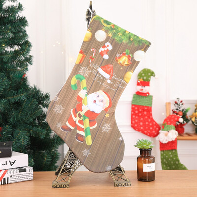 

Tailored Christmas Stocking Santa Claus Snowman Candy Gift Bag Xmas Tree Hanging Decor