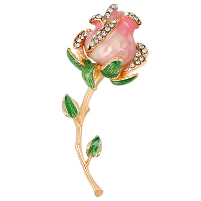 

Crystal Rose Insect Plants Rhinestone Brooch Decoration Collection Gift