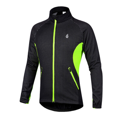 

Winter Thermal Fleece Cycling Jacket Windproof Cycling Clothing Coat Bike Riding