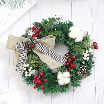 

〖Follure〗30cm Christmas Wreath Door Wall Ornament Garland Decoration Christmas Present