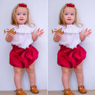 

2019 Toddler Baby Girl Tops Short Pants Casual Summer Outfits Clothes Set 2PCS