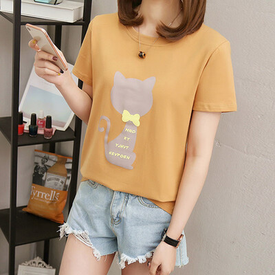 

Spring&summer new womens t-shirt female short-sleeved loose cartoon half-sleeved shirt on the clothes wholesale