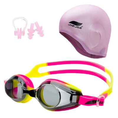 

Swimming Gear Set with Swim Goggle Swim Cap Ear Plugs Nose Clip For Women Men