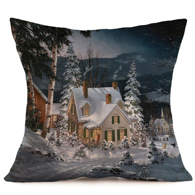 

Tailored Merry Christmas Linen Pillow Cases Sofa Cushion Cover Home Decoration