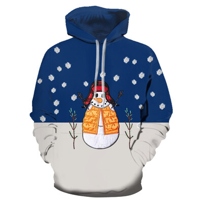 

Toponeto Christmas Women Men Print Long Sleeve Hoodie Sweatshirt Ugly Pullover Tops