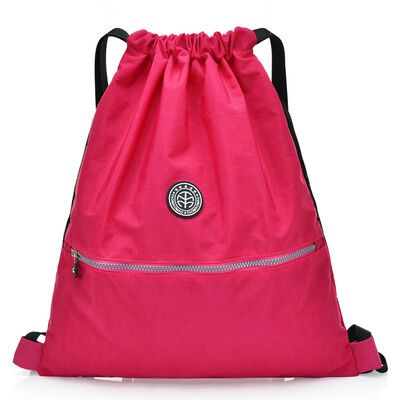 

Drawing rope shoulder bag for men&women general purpose simple outdoor travel backpack waterproof portable sports fitness bag