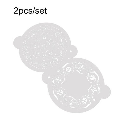 

2pcsset Cake Cookie Stencil Mold Heart Flower Words Fondant Set for Wedding Cake Side Decoration Mould Baking Pastry Spray Tool
