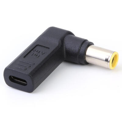 

90 Degree USB31 USB-C Type-C Female to 79 x 55mm DC Male Plug Adapter