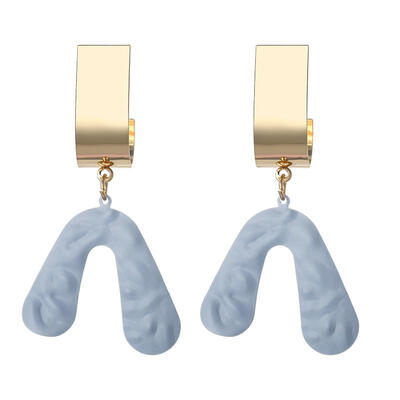 

Korean Trendy U shape Earrings irregular V word Dangle Drop Earrings For Women Statement Earings Fashion Jewelry 2019 Oorbellen