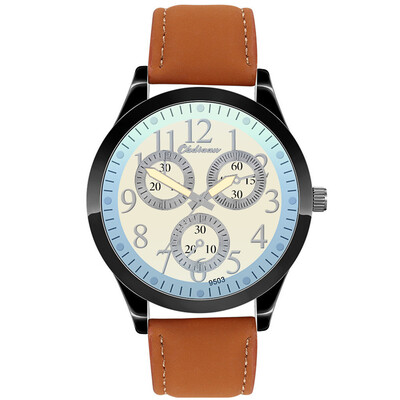 

Gobestart Fashion Leather Mens Quartz Watch Mens Watch Luxury Casual Watch Clock