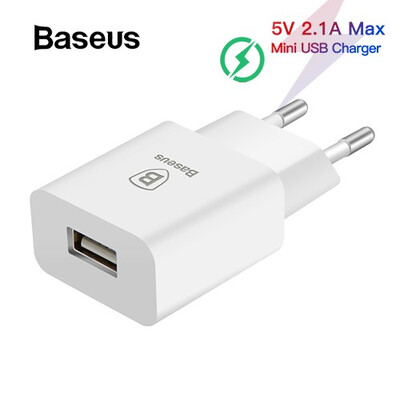 

Baseus Travel USB Charger Mobile Phone Charging adapter Eu Plug For iPhone iPad Samsung Xiaomi Phone Charger 21 A