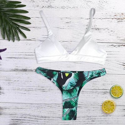 

Saidsome Women Printing Bandage Bikini Set Brazilian Swimwear Beachwear Swimsuit