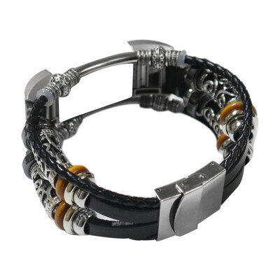 

〖Follure〗Replacement Leather Wristband Band Strap Bracelet For Fitbit Charge 2 BK