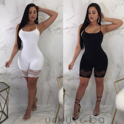 

New Women Casual Sleeveless Bodycon Romper Jumpsuit Club Bodysuit Short Pants