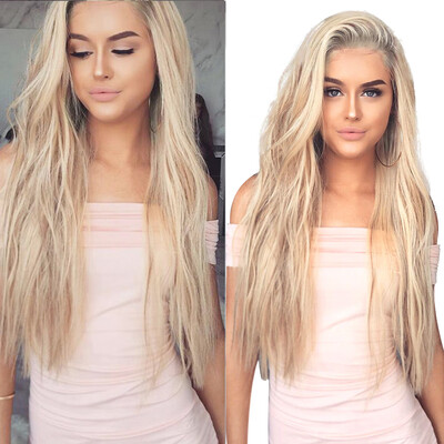 

〖Follure〗Fashion Synthetic Hair Wig Fashion Long Wavy Sexy Women Gold Full Wigs Cap