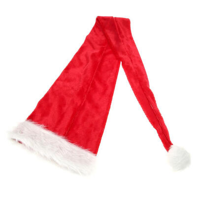 

Christmas Party Santa Claus Long Hat Plush Adult Kids Xmas Costume Decor