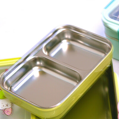

Lunch Box Japanese-style Stainless Steel Insulated Lunch Box Double-layer Rectangular Lunch Box Partition Bento Box