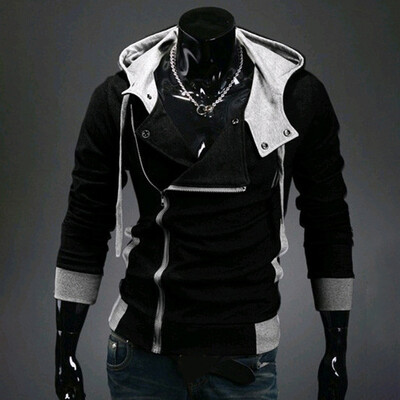 

Men Slim Fit Sweatshirt Pullover Zip Up Casual Hoodie Hooded Sweater Coat Jacket